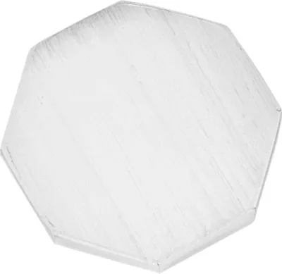 Produktbild von Selenit Achteck Platte Satin 8x7,5cm – Achteckige Platte für Meditation und Deko
