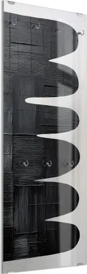 Produktbild von DEQORI Kleiderhaken aus Glas 50x125 cm 'Taktile Form' Wand Garderobe Paneel Haken modern