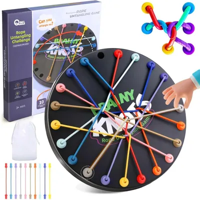 Produktbild von Brainy Knots Rope Challenge Puzzle Knobelspiel mit Seil Geschicklich 2-4 Spieler