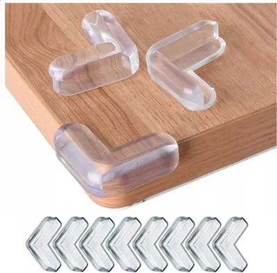 Image de Protection d'angle pour meubles, armoires, bords, baguettes de protection d'angle en silicone x8