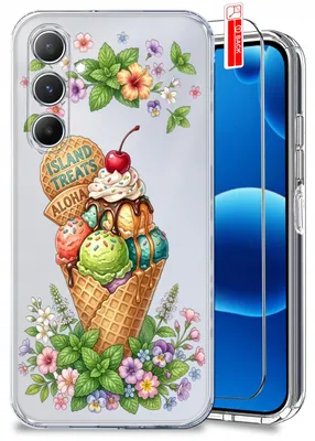 Produktbild von Hülle für Samsung A16 5G – Sommermotive, farbenfrohe Clear Case + Displayschutzglas