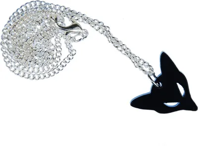 Produktbild von Fuchskopf Kette Fuchs Halskette Miniblings 45cm Wald Rotfuchs Acrylglas schwarz