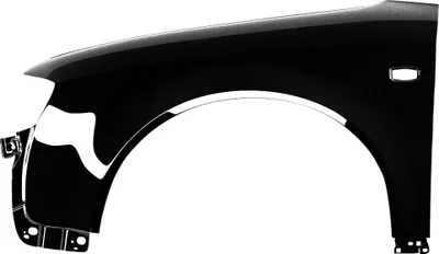 Produktbild von BLU Premium Kotflügel Passend für Audi A4 B6 LZ9Y Links Schwarz PhantomSchwarz | 2000-2004 | Vorderseite Vorne | Lackiert | Einbaufertig | Verzinkt