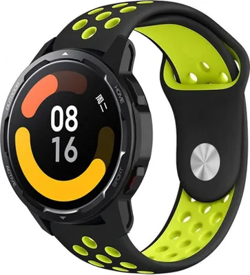 Produktbild von Strap-it Xiaomi Watch S1 Sportarmband (Schwarz/Gelb)