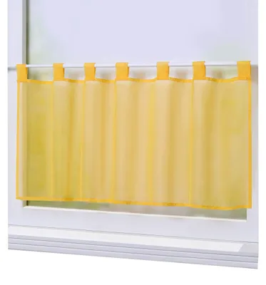 Productafbeelding van Scheibengordijn Voile Bistrogordijn 45x120cm Geel