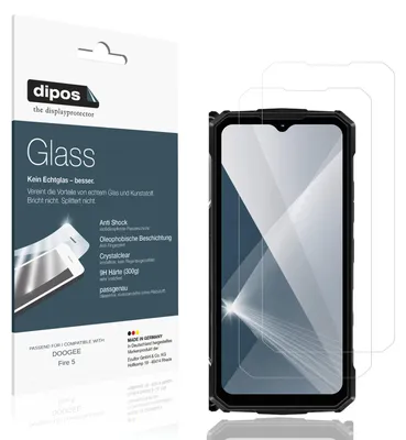 Obrázok produktu pre 2 ochranné fólie pre telefón DOOGEE Fire 5 – nárazuvzdorná fólia 9H, sklenené puzdro z plastu