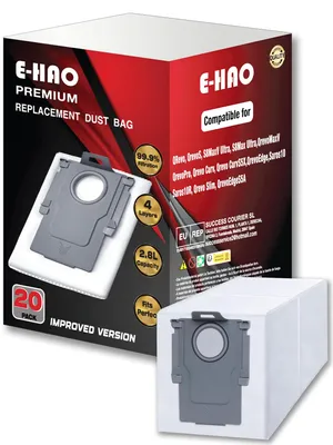 20 Staubsaugerbeutel 2,8 L für Roborock Saros/Qrevo/S8 Max