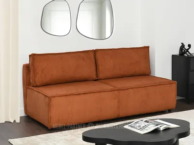Zdjęcie produktu dla Sofa nubio miedź tkanina, podstawa czarny