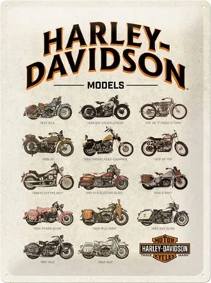 Produktbild von Nostalgic-Art - Blechschild 30 x 40 cm - Harley-Davidson - Models