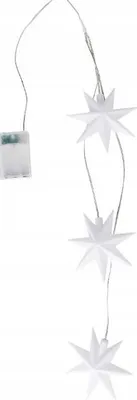 Image de 3 guirlandes lumineuses LED 3D étoiles pour sapin de Noël (fonctionnant à piles)