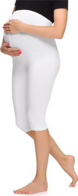 Image de Leggings de grossesse 3/4 pour femme Merry Style en viscose MS10-298 (blanc, M)