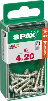 Zdjęcie produktu dla SPAX 4231010400201, Śruba, Stal, Cynk, Drewno, Obrotowa główka/panewka, Pozidriv, Srebrny