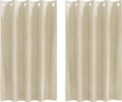 Zdjęcie produktu dla vidaXL Zasłony zaciemniające 2 szt. kremowe 140 x 140 cm aksamitne