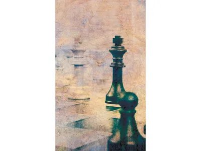 Produktbild von Fototapete - Chess Abstract 150x250cm - Vliestapete