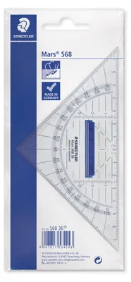 Produktbild von STAEDTLER Geodreieck 16cm P.styrol m.Griff tr