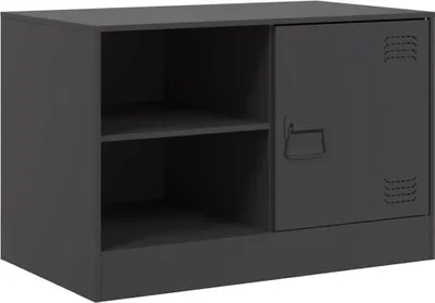 Obrázok produktu pre vidaXL TV skrinka čierna 67x39x44 cm oceľ