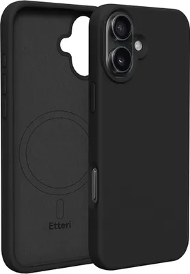 Produktbild von Etteri Silikon Mag Cover für iPhone 16 6,1" Handyhüllen Schwarz