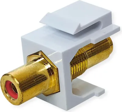 Imagen del producto de Conector RCA-Keystone, plástico, color rojo