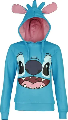 Produktbild von Lilo & Stitch Kapuzenpullover Damen Stitch blau XXL