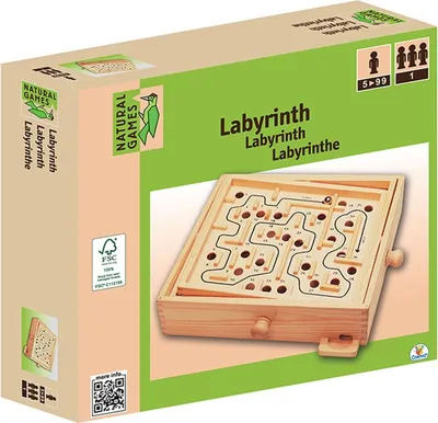 Obrázok produktu pre Prírodné hry Drevený labyrint 30 x 25,5 cm