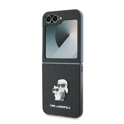 Obrázok produktu pre KARL LAGERFELD puzdro na mobilný telefón vhodné pre SAMSUNG Z Flip 6 KLHCZF6SAPKCNPK (HC Saffiano KC Metal Pin) čierne