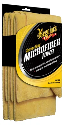 Produktbild von 3 x Meguiar's® Supreme Shine™ Microfibre Towels Yellow 40 cm x 60 cm