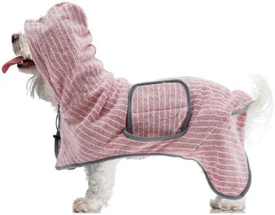 Produktbild von Lichtgewicht Hundebademantel - Snel Trocknend - Anpassbar - Maschinenspülbar - Komfortabel - Weiches Material - Hundetuch