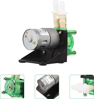 Produktbild von GROTHEN DC 24V Dosierpumpe Peristaltikpumpe Mini-Wasser-Flüssigkeitspumpe Große Durchflussmenge Peristaltik BPT-Schlauch Selbstansaugung 700mL/min für Aquarium Labor Chemische Analyse Dosierung Zusatzstoffe, L Panel Style