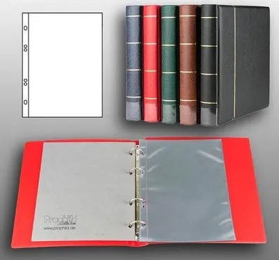 Produktbild von Prophila Collection Ersttagsblatt-Album (rot) mit 20 Hüllen für Ersttagsblätter (ETB)