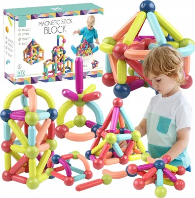 Zdjęcie produktu dla KLOCKI MAGNETYCZNE MAGNETIC STICKS Edukacja 120 EL