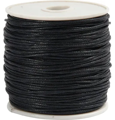 Produktbild von Baumwollschnur, Dicke 1 mm, Schwarz, 40 m/ 1 Rolle [HOB-51580]