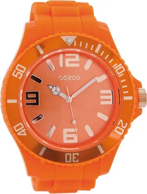 Produktbild von Oozoo Armbanduhr orange Silikon Timepieces Damen Analog-Quarzuhr UOC5034A