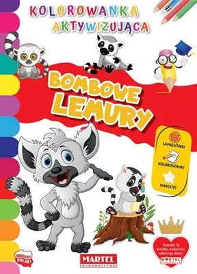 Zdjęcie produktu dla Kolorowanka aktywizująca z naklejkami "Bombowe lemury" Martel