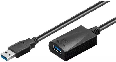Produktbild von Microconnect USB3.0AAF15A, 15 m, USB A, USB A, USB 3.2 Gen 1 (3.1 Gen 1), Schwarz