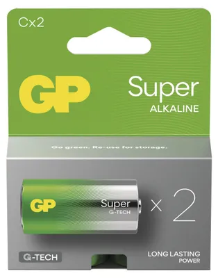 Alkalická baterie GP Super C (LR14), 2 ks