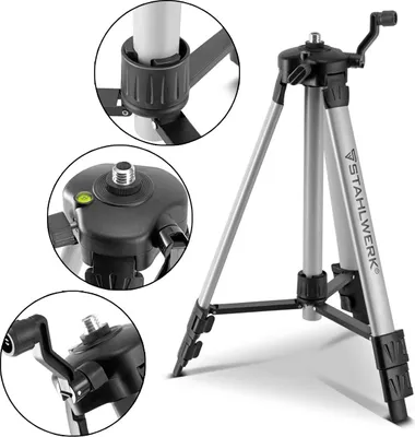 Produktbild von STAHLWERK Universal-Stativ für Kreuzlinienlaser KL-5 ST auf 280 mm ausfahrbar