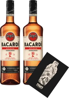 Produktbild von Bacardi 2er Set Spiced Rum 2x 0,7L (35% Vol) Spirit Drink Rum with Spices- [Enthält Sulfite]