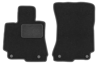 Produktbild von Velours-Fußmatten Vorne für Mercedes W221 2005-2013 (S-klasa sedan krótki) – 2-tlg, Graphit, passgenau – Wielganizator LUX