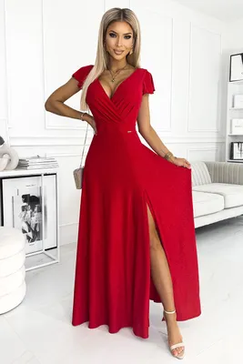 Produktbild von Kleid NUMOCO CRYSTAL A411-2 ROT Größe: S