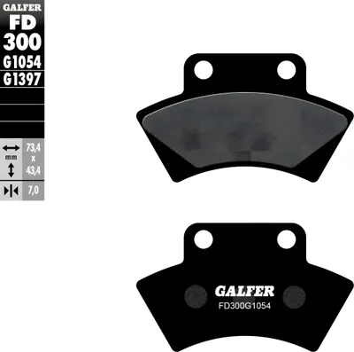Obrázok produktu pre Brzdové doštičky Galfer FD300G1054 polokovové zadné