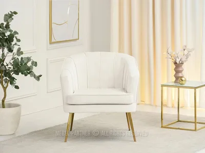 Produktbild von RUBRAS Polstersessel – Creme/Gold