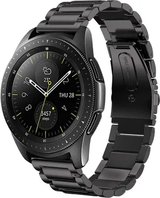 Produktbild von Strap-it Titanarmband - Kompatibel mit Samsung Galaxy Watch Armband 42mm Ersatzarmband - Titanium - Hochwertiges Material - für Smartwatch 20mm Armband Schwarz