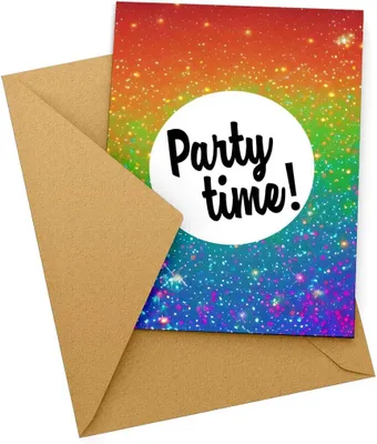 Produktbild von Kindergeburtstag Einladung, 10 Stück, Geburtstagskarten mit Umschlag, Party, für Kindergeburtstag