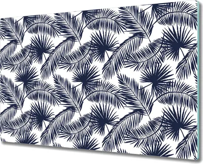 Produktbild von Glas-Herdabdeckplatte Glaskeramikkochfeld-Abdeckung Spritzschutz - 80x52 cm - Tropisches Palmblatt