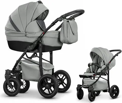 Produktbild von Kinderwagen-Set Craft Eco 2 in 1 in Grau-Dunkelgrau - 13 Teile - in 16 Farben erhältlich