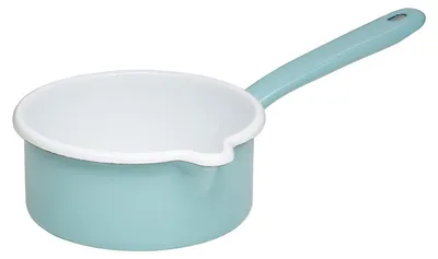 Zdjęcie produktu dla Rondel Riess z dużą wylewką ⌀14cm 0.75L emalia Nature Green Light