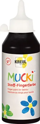 Produktbild von MUCKI Stoff-Fingerfarbe Schwarz 250 ml