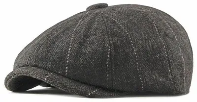 Immagine prodotto di Cappello ottagonale caldo per l'autunno e l'inverno, berretto da strillone in taglia grande, in nylon impermeabile, berretto da uomo e da donna