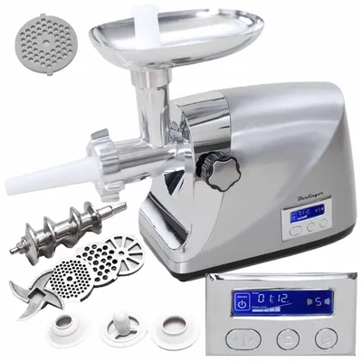 Produktbild von Fleischwolf BERLINGER 2200W – Metallgehäuse mit Drehzahlregelung und LCD-Display