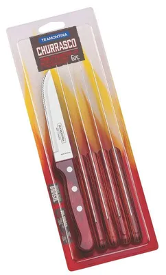 Produktbild von Steakmesser-Set 6-teilig aus rotem Holz